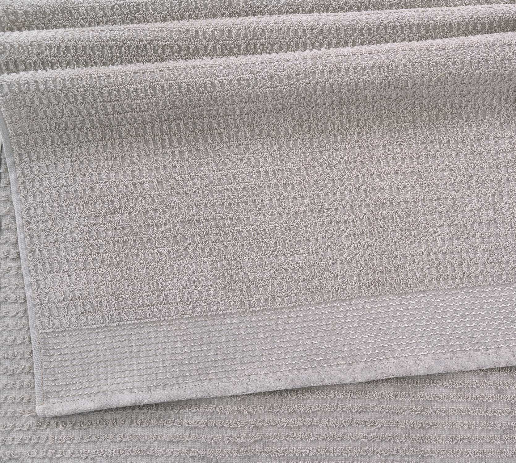 Постельное белье Полотенце махровое для рук и лица 30x60, Волна серый фото