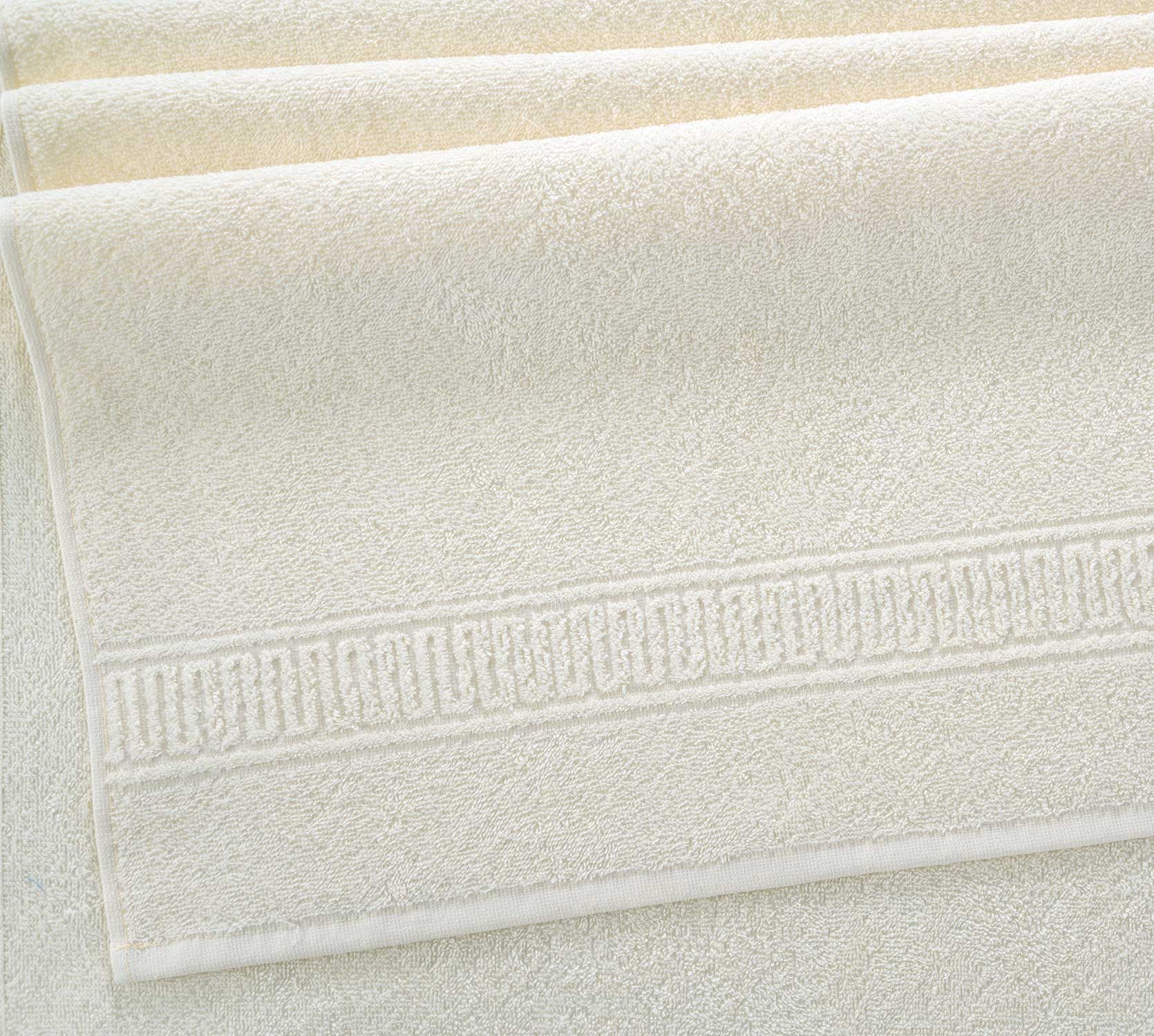 Постельное белье Полотенце махровое банное 100x140, Орнамент кремовый фото