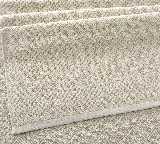 Постельное белье Махровое полотенце для рук и лица 50х90, Восторг ваниль  фото