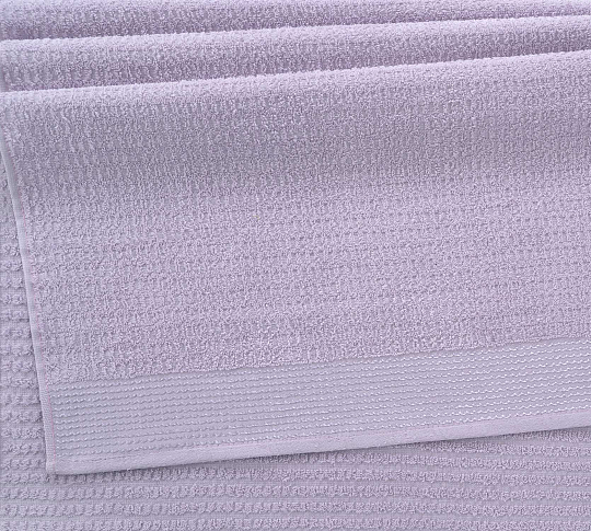 Постельное белье Полотенце махровое для рук и лица 30x60, Волна лаванда фото