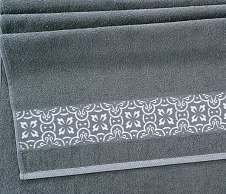 Постельное белье Полотенце махровое для рук и лица 50x80, Мозаика серый фото
