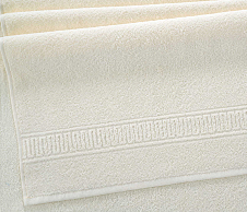 Постельное белье Полотенце махровое для рук и лица 50x80, Орнамент кремовый фото