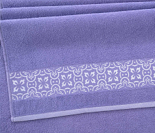 Постельное белье Полотенце махровое для рук и лица 50x80, Мозаика сиреневый фото