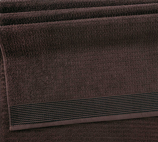 Постельное белье Полотенце махровое для рук и лица 50x80, Волна коричневый фото