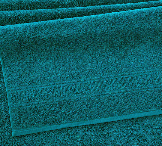Постельное белье Полотенце махровое для рук и лица 50x80, Орнамент морская волна фото