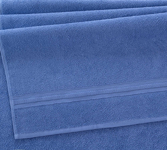 Постельное белье Полотенце махровое для рук и лица 30x60, Каскад синий фото