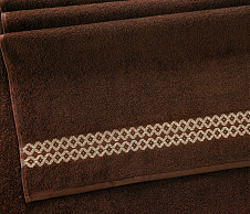 Постельное белье Полотенце махровое банное 70x130, Блеск коричневый фото