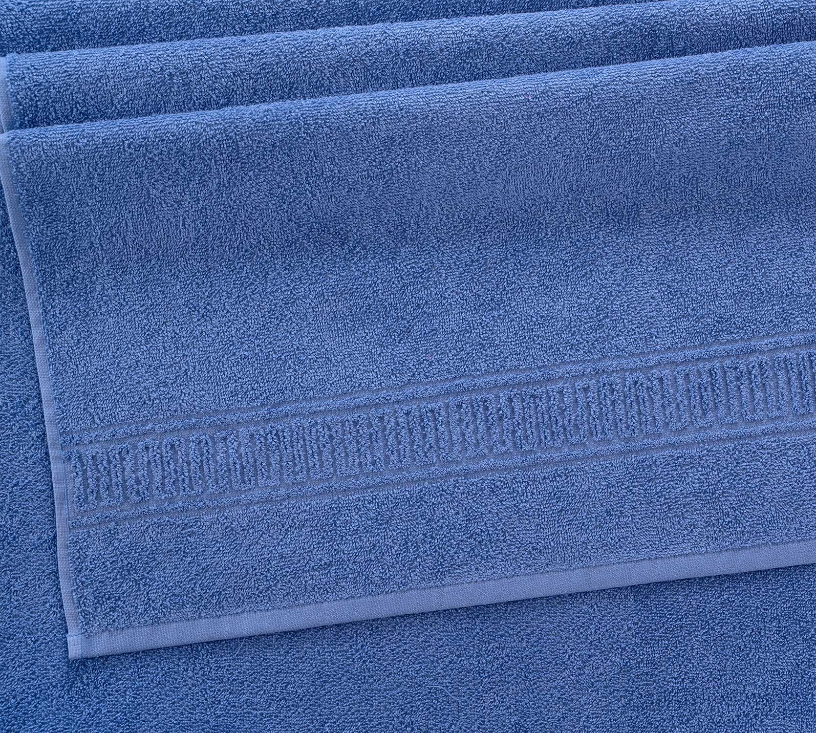 Постельное белье Полотенце махровое банное 100x140, Орнамент синий фото
