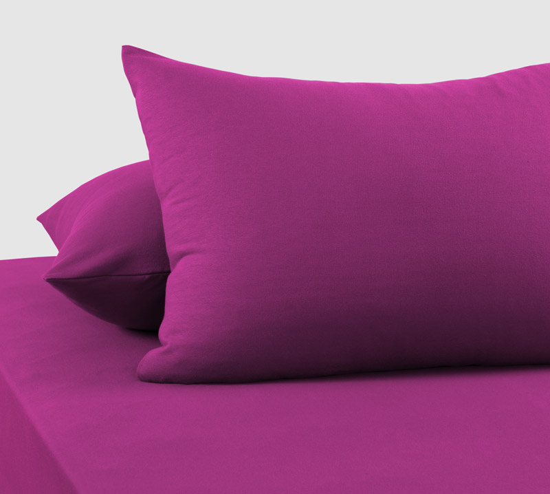 Постельное белье Трикотажные наволочки 50x70 2 шт Фиолетовый, 100% хлопок фото