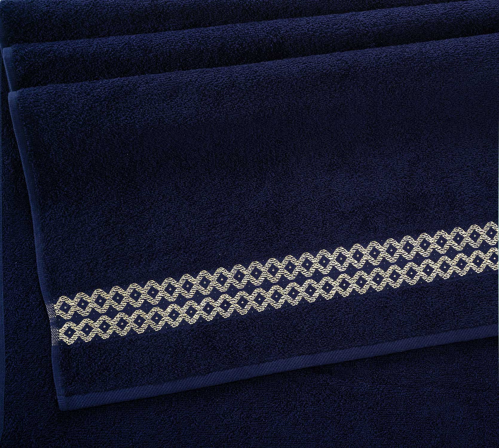 Постельное белье Полотенце махровое для рук и лица 50x80, Блеск темно-синий фото