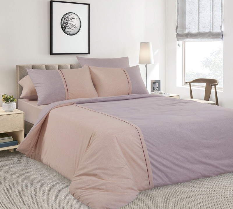 Комплект постельного белья с простыней на резинке 160х200 Чабрец, меланж, 2-спальный фото