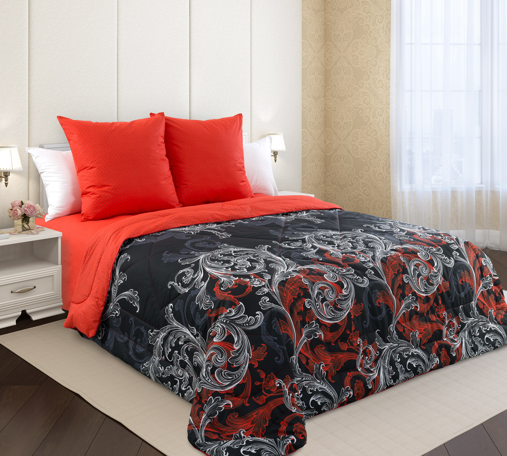 Постельное белье с одеялом Толедо 1, перкаль, 1.5-спальное, наволочки 70х70 фото