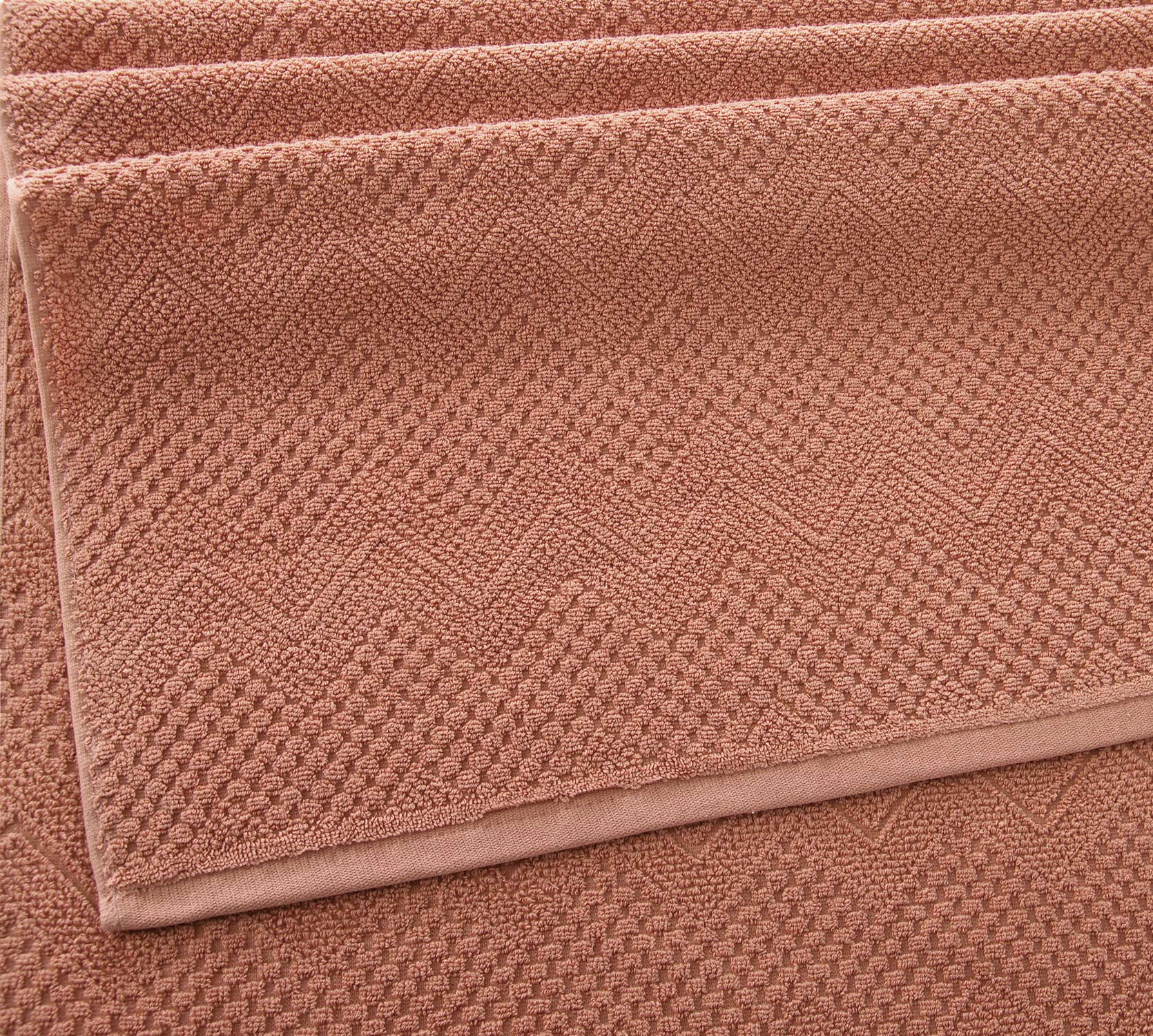 Постельное белье Махровое полотенце для рук и лица 50х90, Восторг терракот  фото