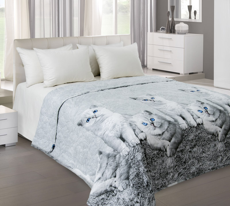 Постельное белье Стеганое покрывало на кровать «Кесси 1», перкаль (260х210) фото