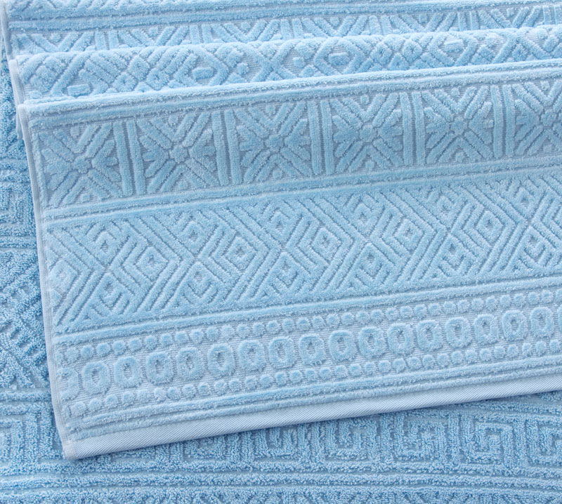 Постельное белье Полотенце махровое банное 70х140, Саксония светло-голубой  фото
