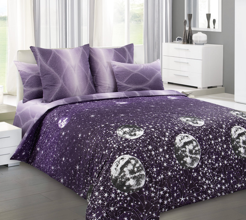 Постельное белье Стеганое покрывало на кровать «Песня звезд», бязь (200х210) фото