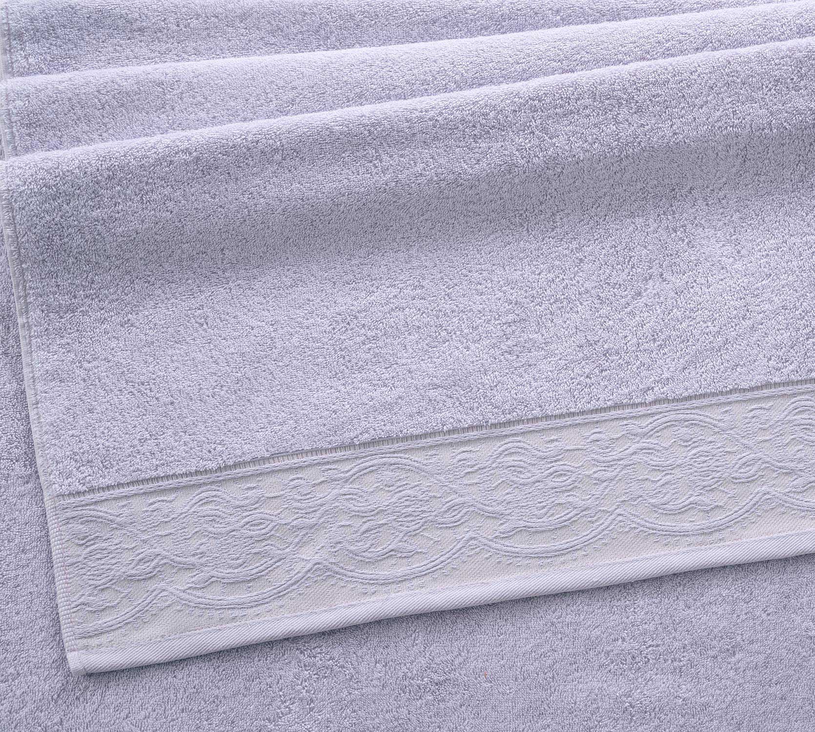 Постельное белье Махровое полотенце для рук и лица 50х90, Ажур светлая сирень  фото