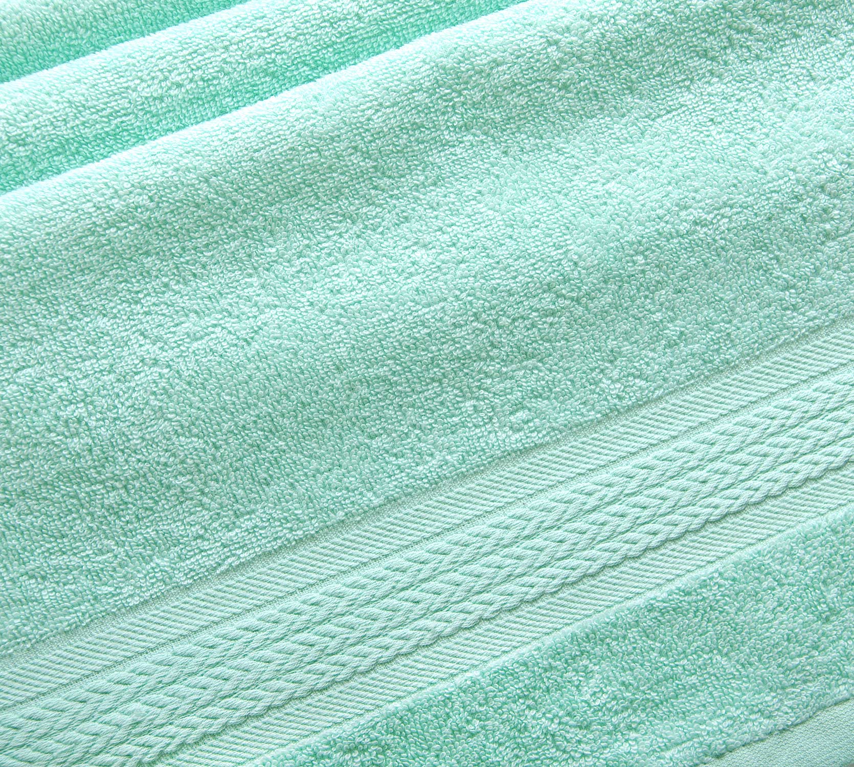 Постельное белье Махровое полотенце для рук и лица 50х90, Утро мятный  фото