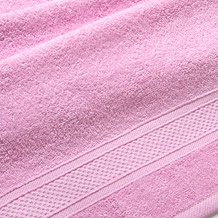 Полотенце махровое светло-розовое