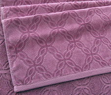 Постельное белье Полотенце махровое банное 70х140, Арабеска лиловый  фото