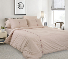 Однотонное постельное белье с простыней на резинке «Ройбуш», меланж (1.5-спальный) фото