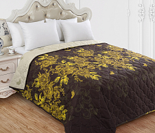 Постельное белье Стеганое покрывало на кровать «Золотая нить 1», перкаль (200х210) фото