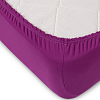 Постельное белье Трикотажная простынь на резинке 140х200 Фиолетовая, 100% хлопок фото
