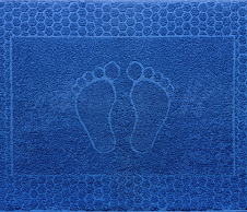 Постельное белье Махровое полотенце для ног Ножки синий, 50х70 фото