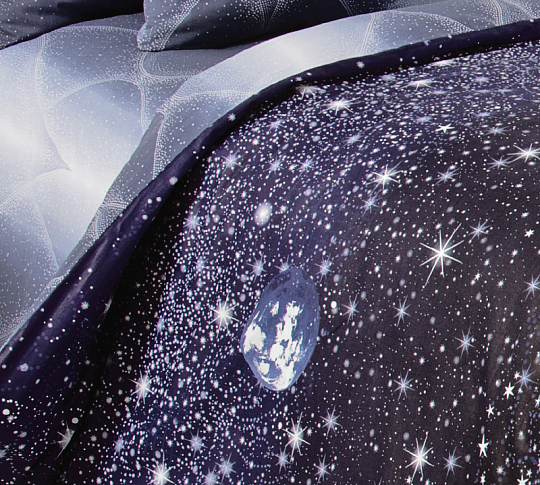 Постельное белье с простыней на резинке  «Песня звезд 1», перкаль (2 спальный) фото