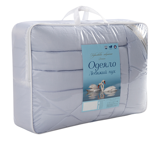 Постельное белье Одеяло Евро стандарт 200x220, Лебяжий пух, Всесезонное 300 г, сатин фото