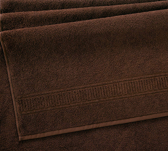 Постельное белье Полотенце махровое банное 100x140, Орнамент коричневый фото