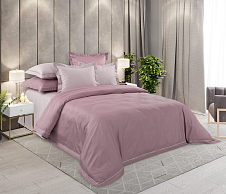 Однотонное постельное белье Нежность, мако-сатин, 2-спальное с евро простыней фото