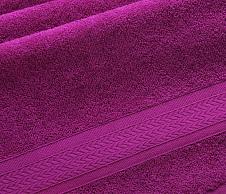 Постельное белье Полотенце махровое Утро яркая фуксия (100х180) фото