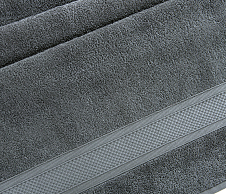 Постельное белье Полотенце махровое с бордюром Антрацит (30х30) фото