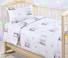 Детское постельное белье в кроватку 120х60 Китти, бязь, Ясельный фото