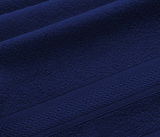 Постельное белье Махровое полотенце Утро темно-синий (100х180) фото