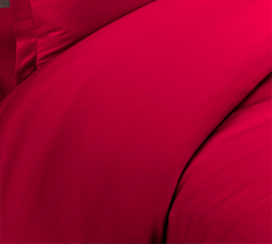 Однотонное постельное белье Рубин, Сатин, 1.5-спальное фото
