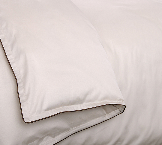 Постельное белье Пододеяльник 1.5-спальный, Бежевый, мако-сатин 300ТС, 150x215 для одеяла 140х205 фото