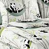Детское постельное белье Веселые панды 1, Бязь, 1.5-спальное фото