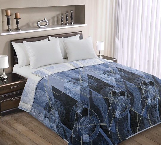 Постельное белье Стеганое покрывало на кровать «Меркурий 5», бязь (160х210) фото