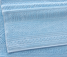 Постельное белье Полотенце махровое банное 100х150, Саксония светло-голубой фото