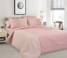 Комплект постельного белья с простыней на резинке 120х200 Ягодный, меланж, 1.5-спальный фото