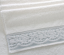Постельное белье Полотенце махровое Ажур крем (50x90) фото