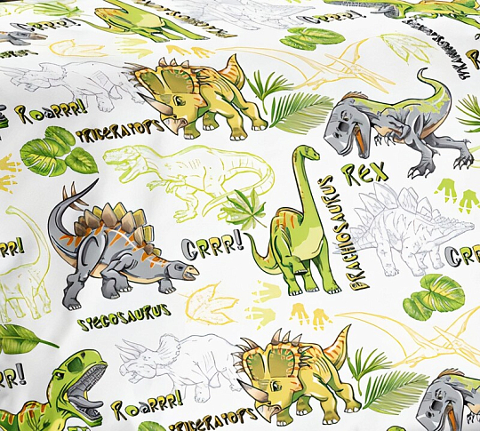 Детское постельное белье «Эра динозавров», бязь (1.5) фото