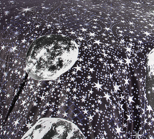 Постельное белье с простыней на резинке  «Песня звезд 1», перкаль (1,5 спальное) фото