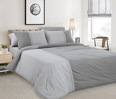 Комплект постельного белья без простыни Кимун, 1.5-спальный, трикотаж, меланж фото