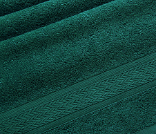 Постельное белье Махровое полотенце Утро изумруд (50х90) фото