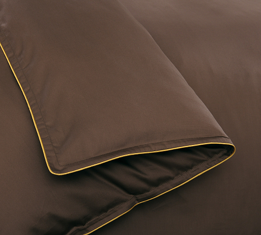 Постельное белье Пододеяльник 1.5-спальный, Горький шоколад, мако-сатин 300ТС, 150x215 для одеяла 140х205 фото