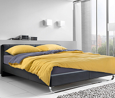 Однотонное постельное белье с простыней на резинке 180x200 Таинственный восток, трикотаж, Евро стандарт фото