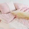 Комплект постельного белья с простыней на резинке 200х200 Ягодный, меланж, Евро фото